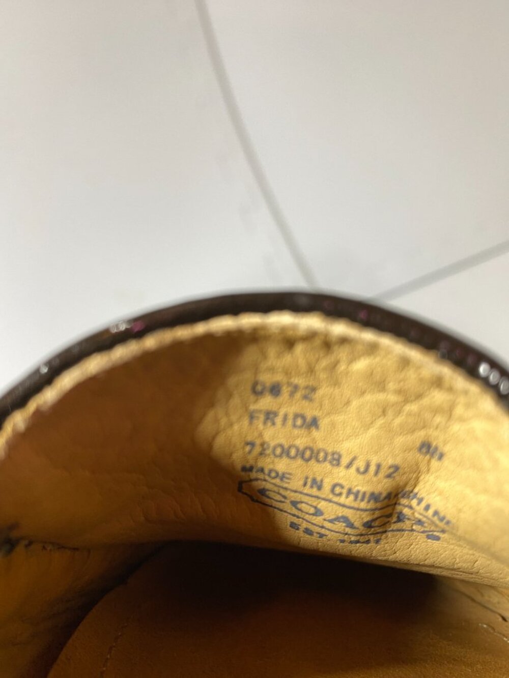 COACH Frida Signature Monogram Logo Canvas Bow Loafer Flats Black Patent Trim 8 - Picture 11 of 11